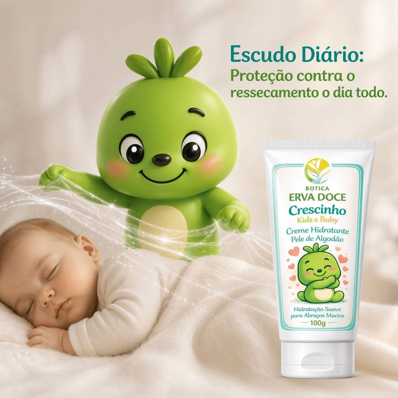 Creme Hidratante Pele de Algodão Crescinho Baby e Kids  100g