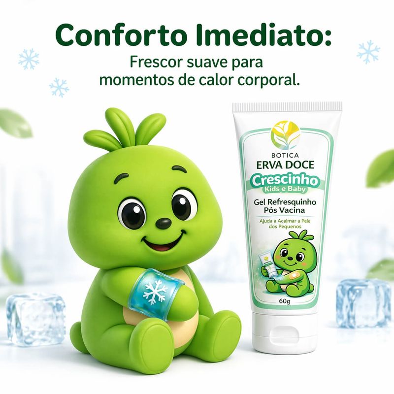 Gel Refresquinho Pós Vacina 60g Crescinho Kids e Baby