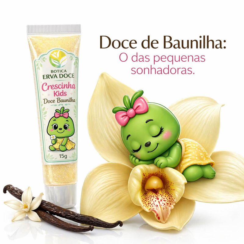 Gloss Doce de Baunilha 15g Crescinha Kids: Doçura Hidratante