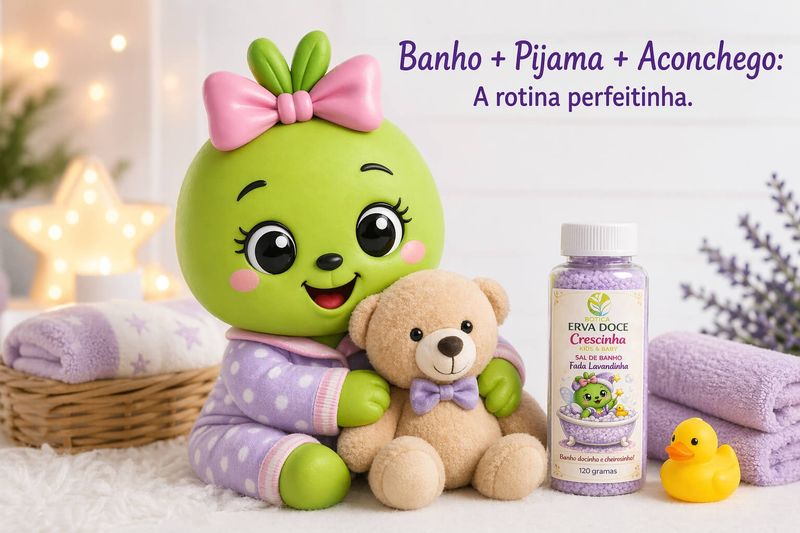Sal de Banho Infantil 120g Fada Lavandinha Crescinha Kids