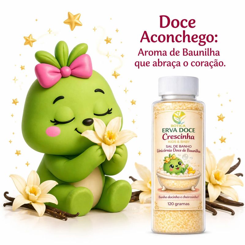 Sal de Banho Infantil 120g Unicórnio Doce Crescinha Kids