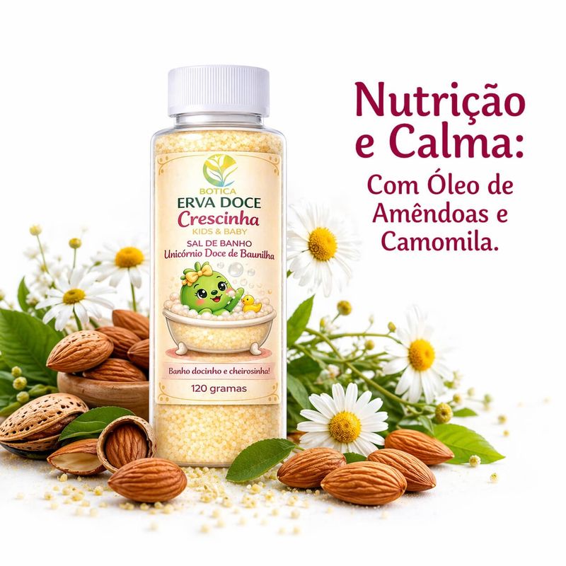Sal de Banho Infantil 120g Unicórnio Doce Crescinha Kids