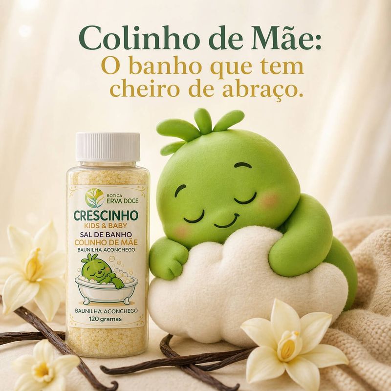 Sal de Banho Infantil Colinho de Mãe 120g Crescinho Kids