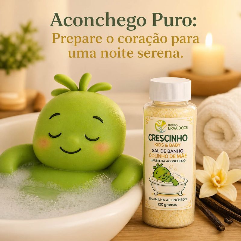 Sal de Banho Infantil Colinho de Mãe 120g Crescinho Kids