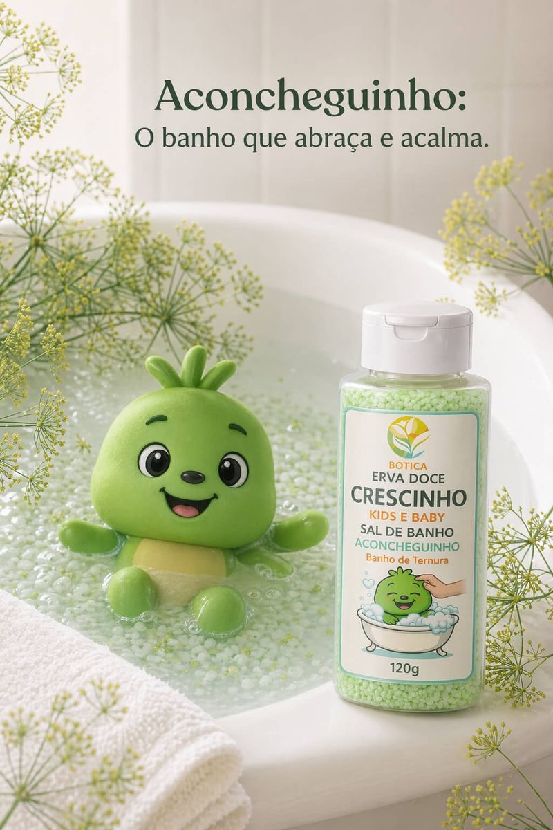 Sal de Banho Aconcheguinho 120g Crescinho Kids e Baby