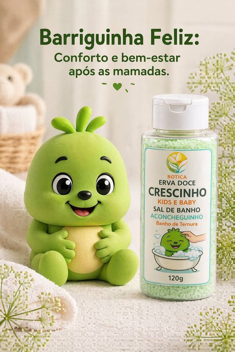Sal de Banho Aconcheguinho 120g Crescinho Kids e Baby