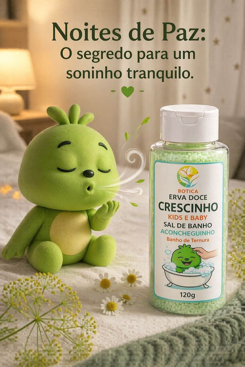 Sal de Banho Aconcheguinho 120g Crescinho Kids e Baby