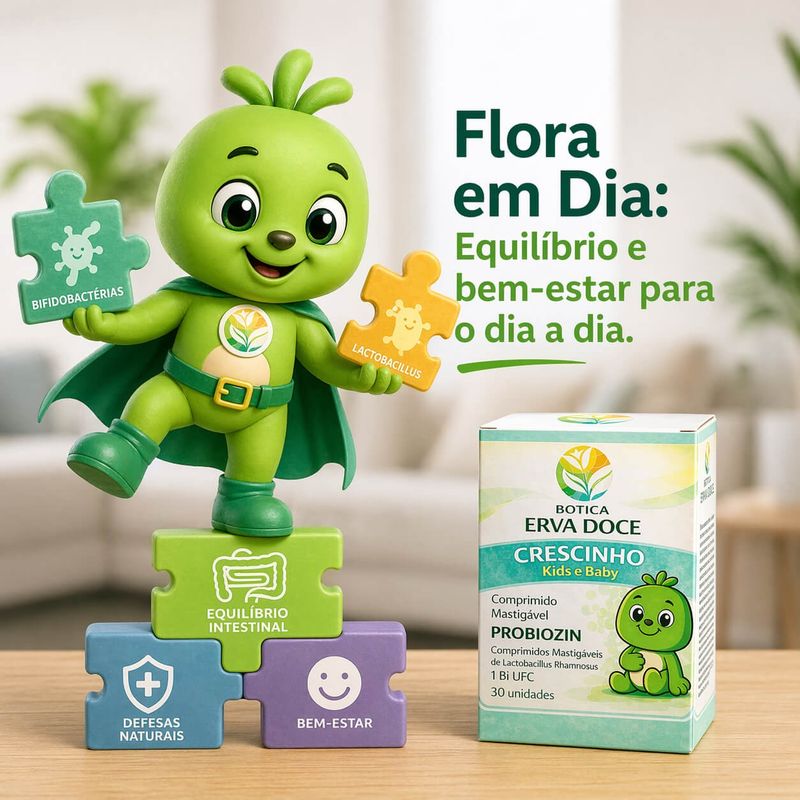 Crescinho Kids e Baby  Probiozin – Comprimidos Mastigáveis de Probióticos 30und