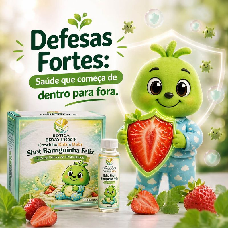 Shot Barriguinha Feliz Probióticos Infantil 30 und