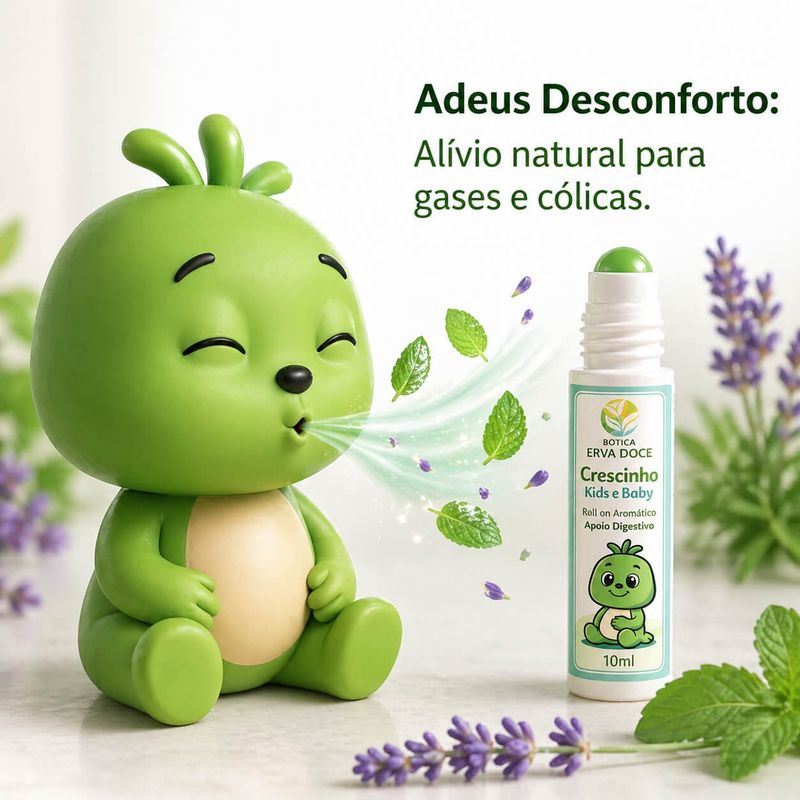 Rolon Aromatico  Apoio Digestivo Crescinho Kids e Baby 10mL