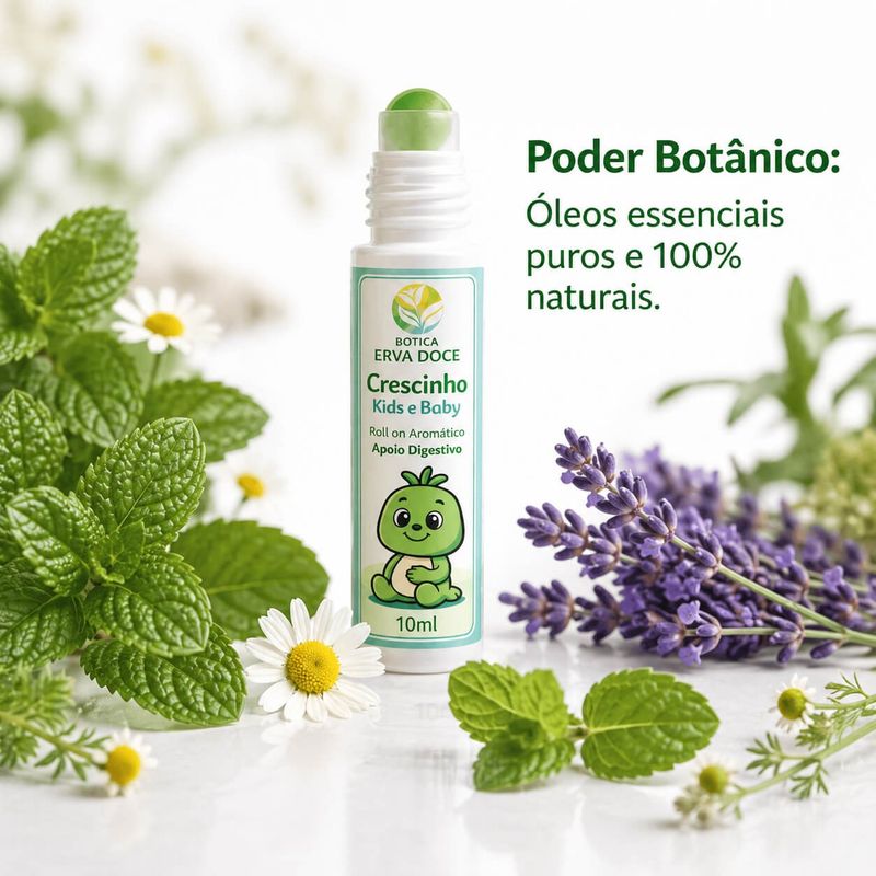 Rolon Aromatico  Apoio Digestivo Crescinho Kids e Baby 10mL