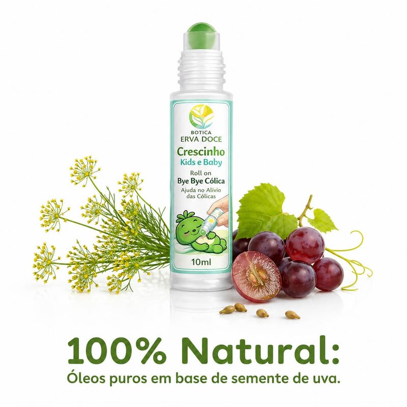 Rollon Anti Cólica Crescinho Kids e Baby 10mL Digestão Suave