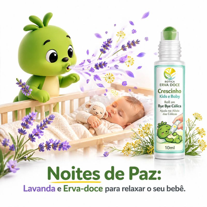 Rollon Anti Cólica Crescinho Kids e Baby 10mL Digestão Suave