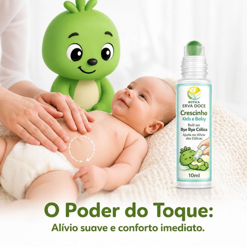 Rollon Anti Cólica Crescinho Kids e Baby 10mL Digestão Suave