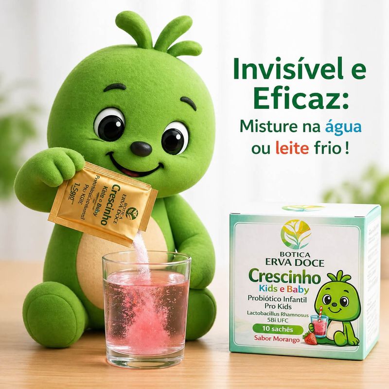 Probiótico Infantil Pro Kids 5Bi UFC 10 sachês Sabor Morango