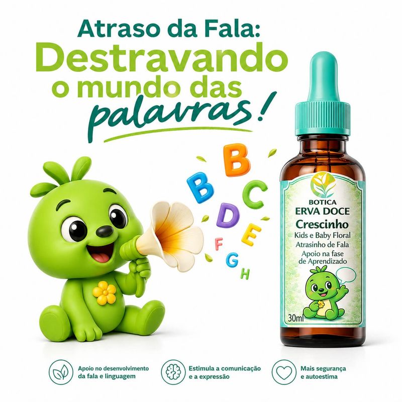 Floral Atraso da Fala 30mL Crescinho Kids e Baby
