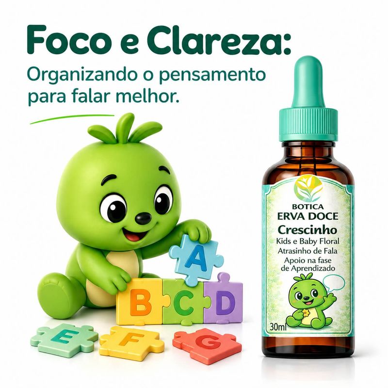 Floral Atraso da Fala 30mL Crescinho Kids e Baby