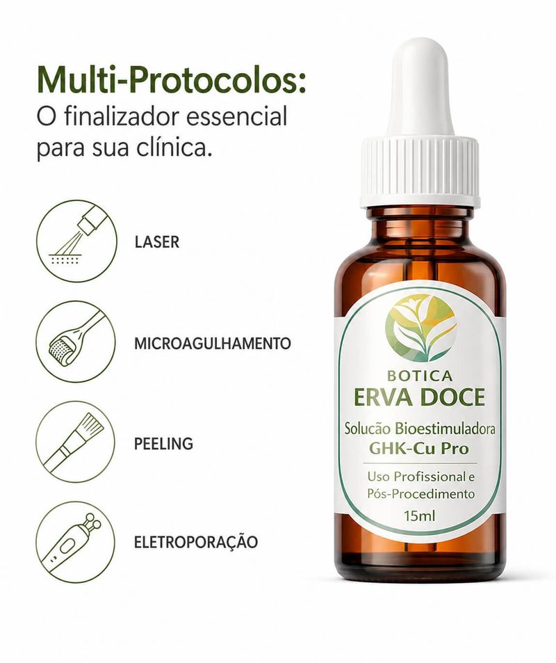Solução Peptídeo de Cobre Pro – Uso Profissional  15ml