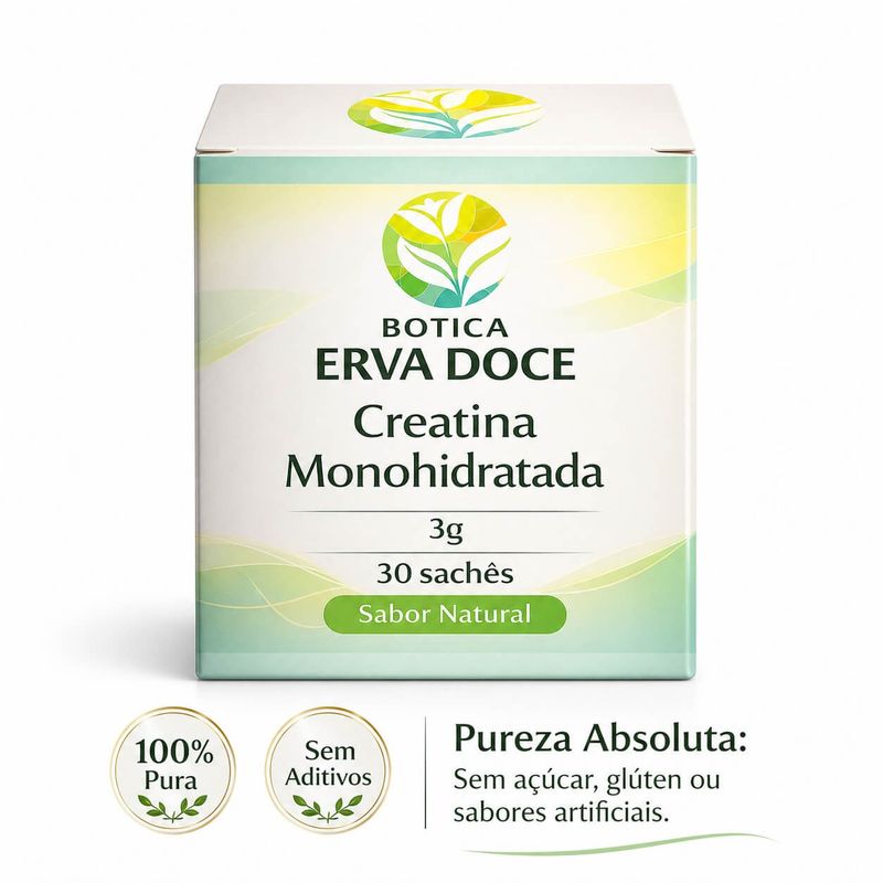 Creatina Monohidratada Pura 3g Performance Força - 30 sachês