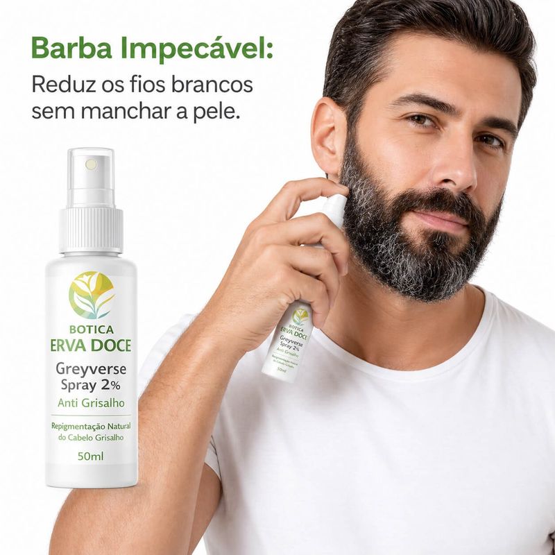 Greyverse Spray 2% Anti Grisalho 100mL Repigmentação Natural