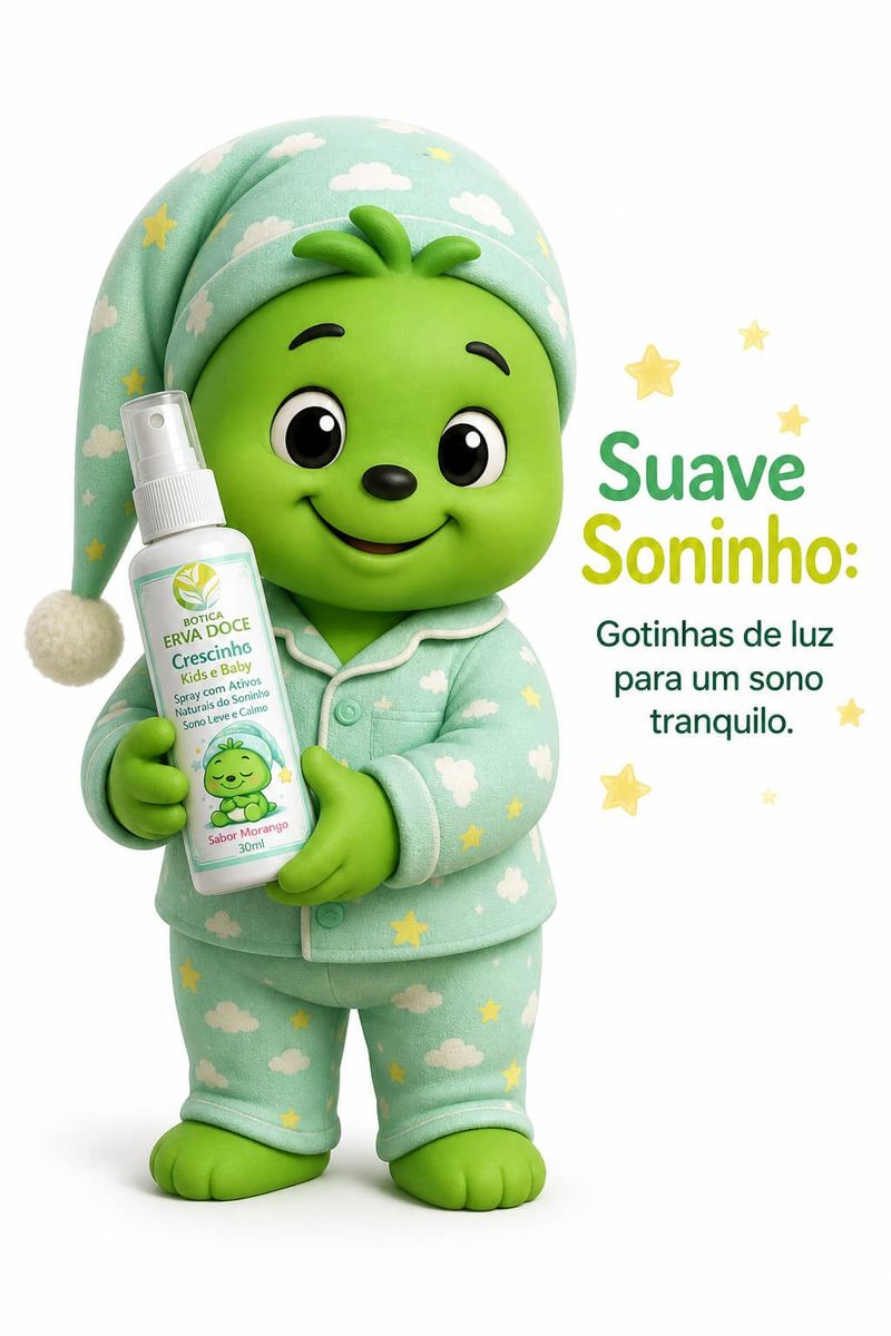 Spray Natural do Soninho 30mL Crescinho Kids e Baby.