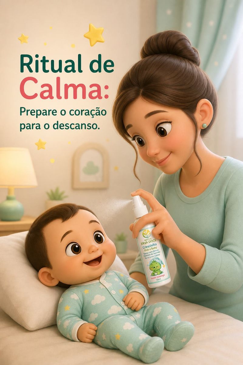 Spray Natural do Soninho 30mL Crescinho Kids e Baby.