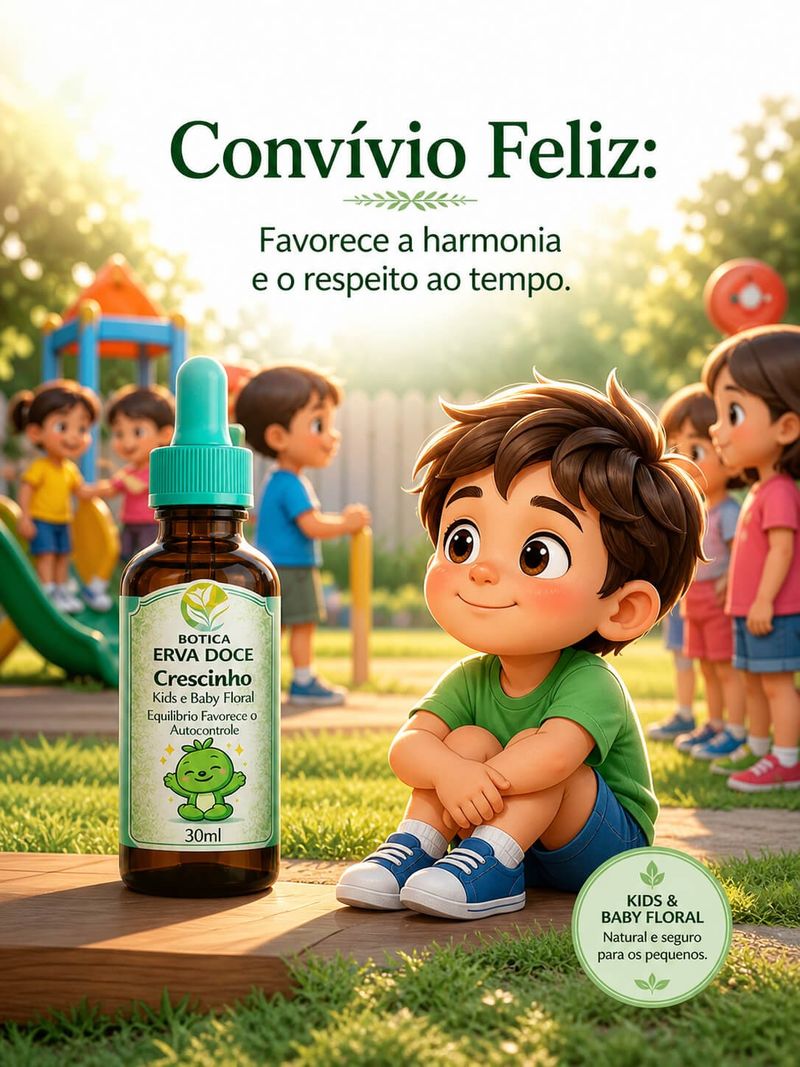 Floral Equilibrio Crescinho Kids e Baby 30mL: Autocontrole