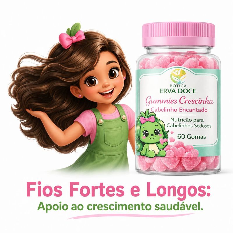 Gummies Crescinha Cabelinho Encantado 60 und Gomas Nutrição