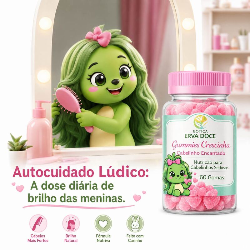 Gummies Crescinha Cabelinho Encantado 60 und Gomas Nutrição