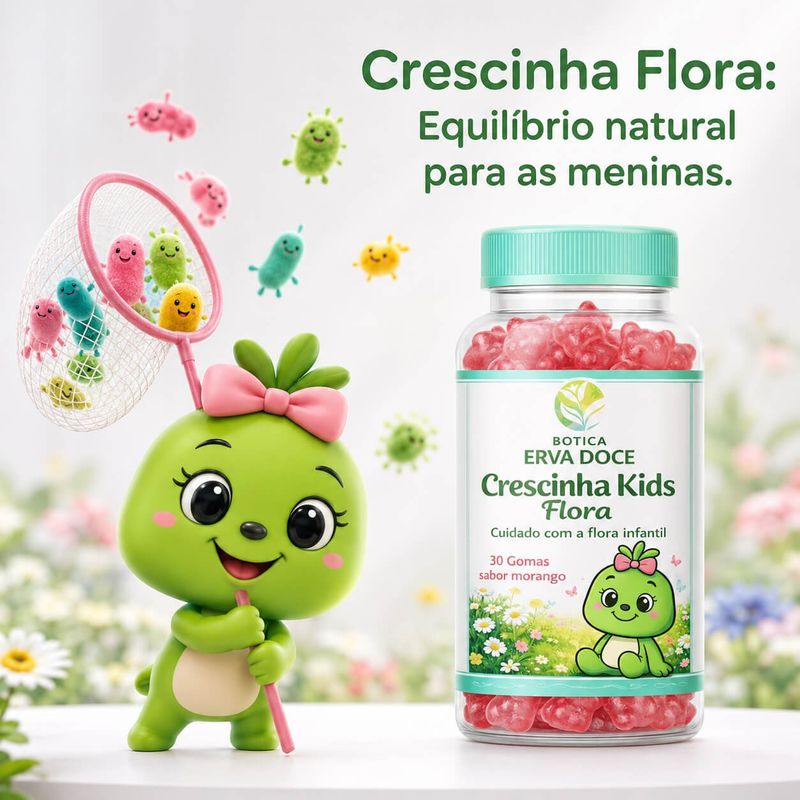 Crescinha Flora Gomas Cuidado da Microbiota Meninas 30und