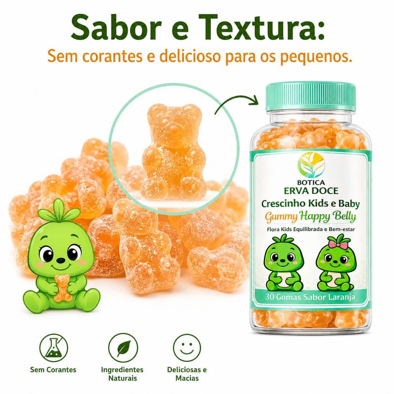 Gomas do Equilíbrio Intestinal Crescinho Happy Belly30 und