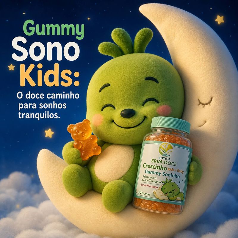 Gummy Sono Kids 30 und: Sono Tranquilo Sabor Morango