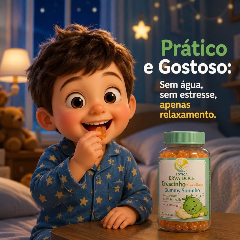 Gummy Sono Kids 30 und: Sono Tranquilo Sabor Morango