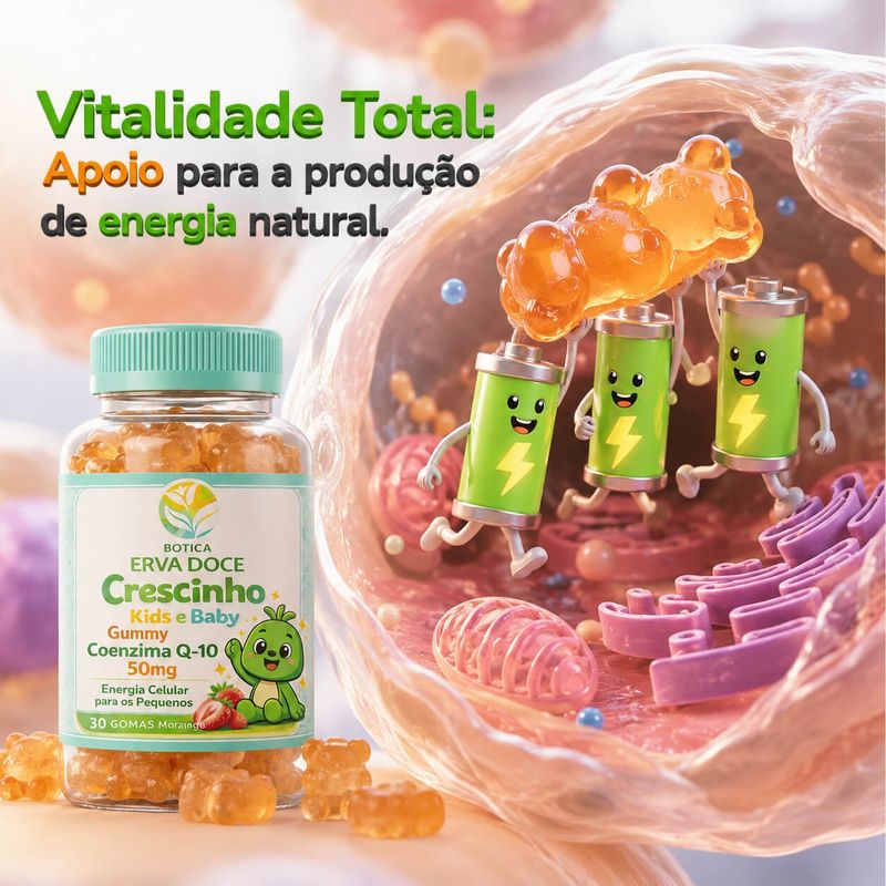 Gummy Coenzima Q10 Kids 30und Morango: Energia e Apoio Imune