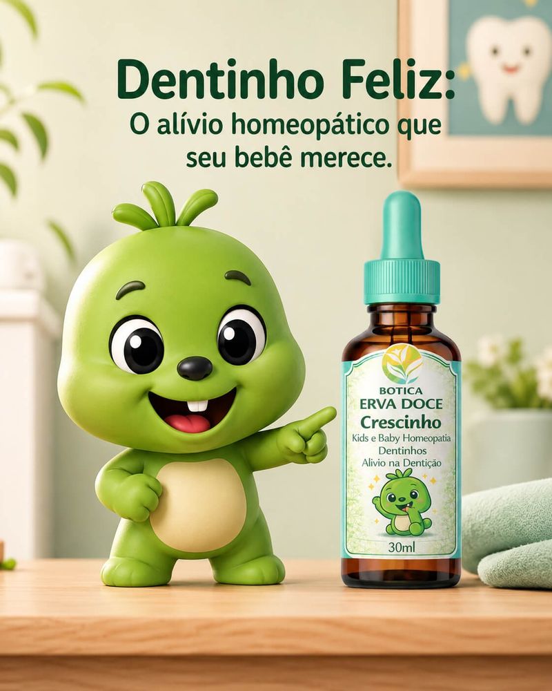 Homeopatia Alívio na Dentição 30mL Crescinho Kids e Baby