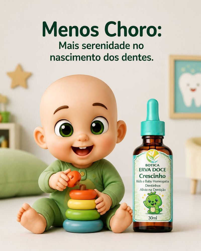 Homeopatia Alívio na Dentição 30mL Crescinho Kids e Baby