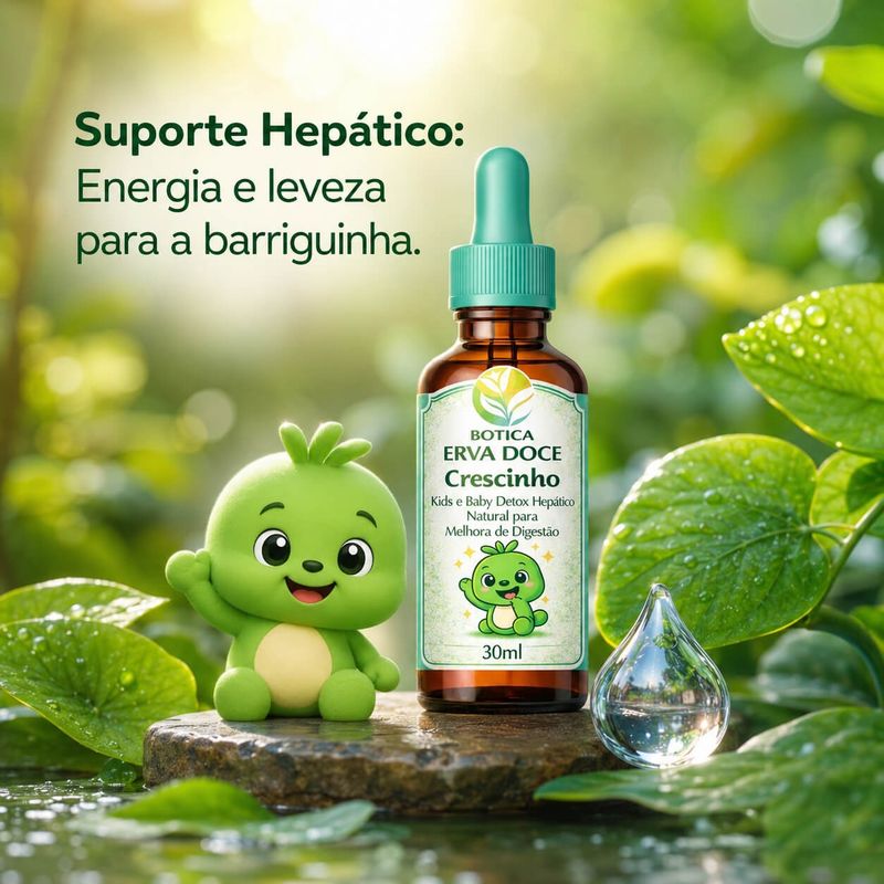 Homeopatia Hepatica Natural Infantil 30mL Crescinho Kids