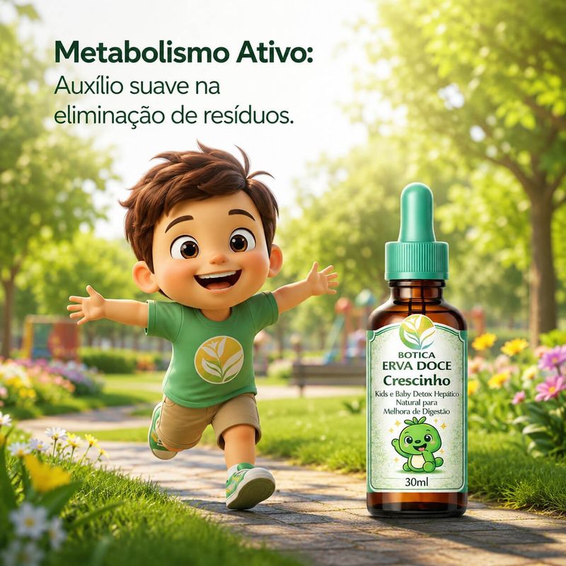 Homeopatia Hepatica Natural Infantil 30mL Crescinho Kids