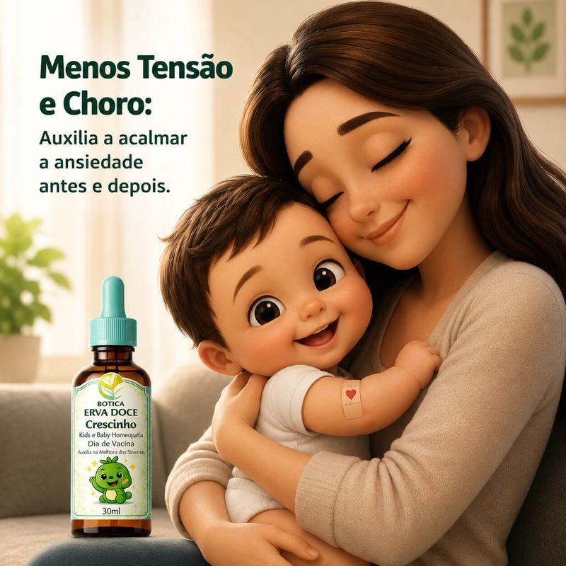 Homeopatia Dia da Vacinação 30mL Crescinho Kids e Baby