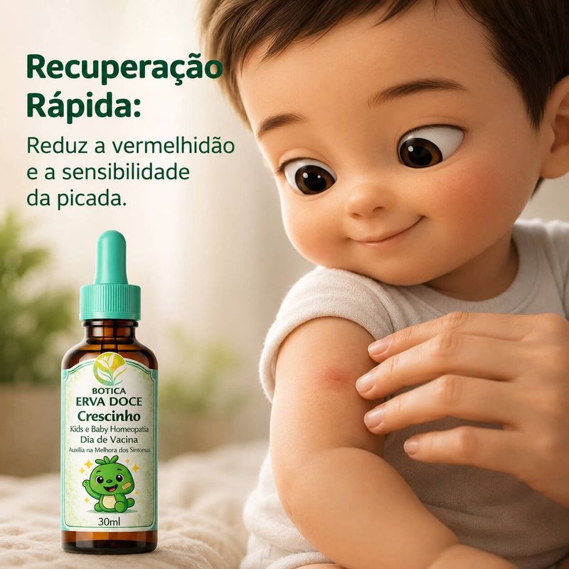 Homeopatia Dia da Vacinação 30mL Crescinho Kids e Baby
