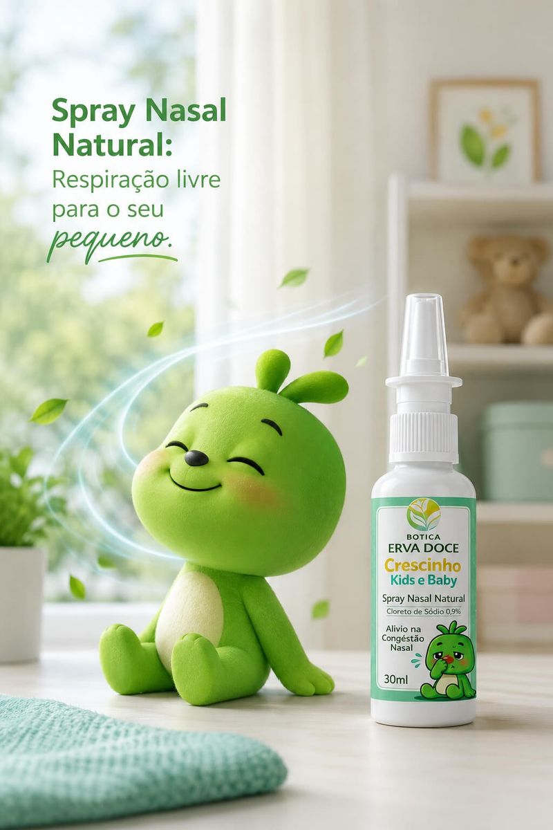 Spray Nasal Natural 30mL Crescinho Limpeza das Narinas