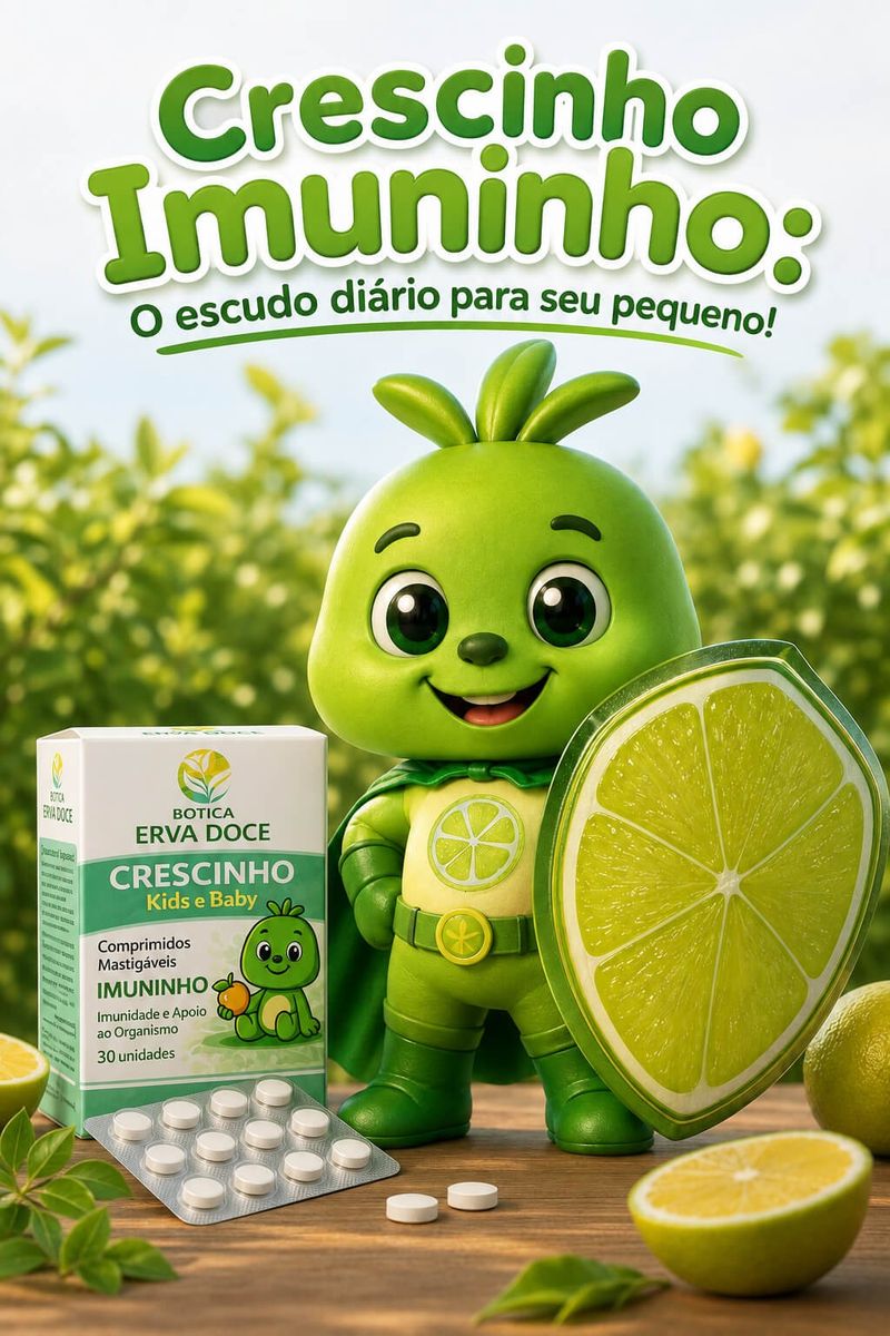 Comprimido Mastigável Imuninho 30 und Crescinho Kids e Baby