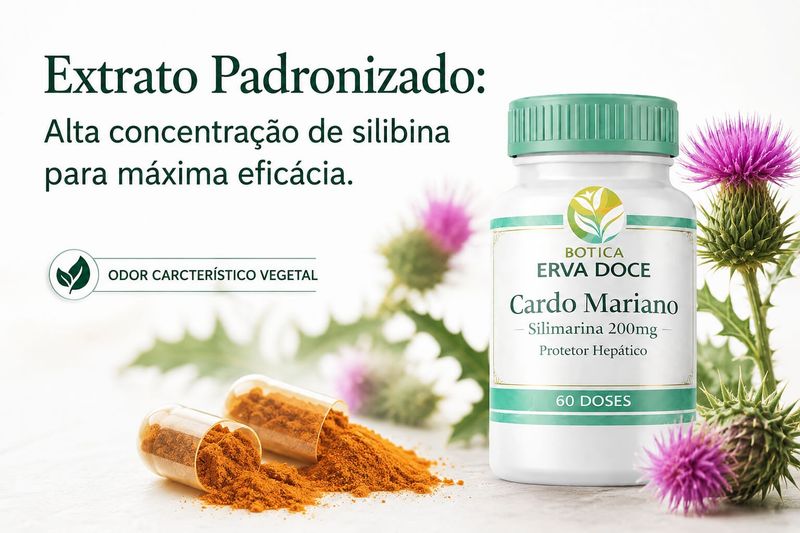 Silimarina Cardo Mariano 200mg 60 Doses