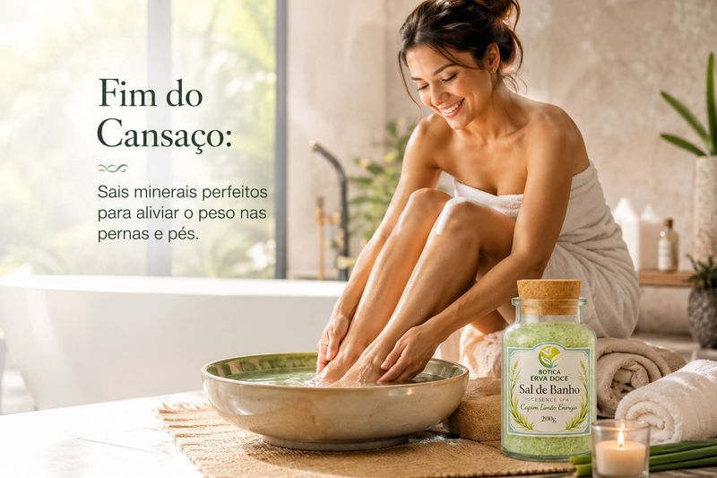 Sal de Banho Botica Essence Spa Capim Limão Energia 200g