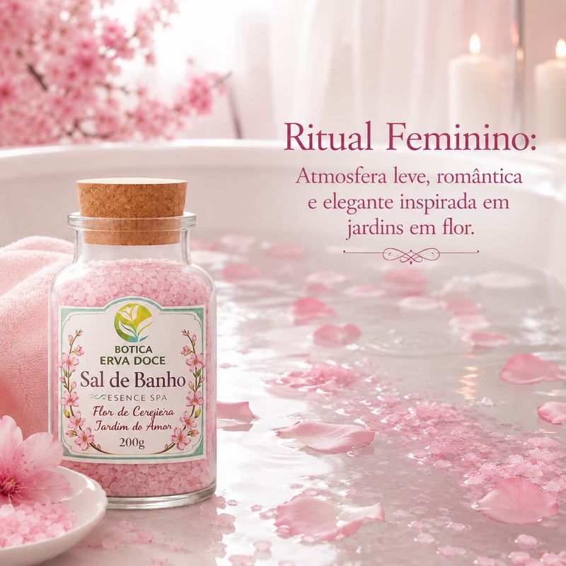 Sal de Banho Botica Essence Spa Flor de Cerejeira Romantismo
