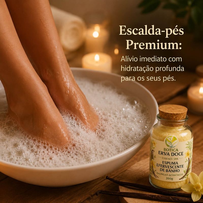 Espuma Efervescente de Banho Baunilha 200g Aconchego