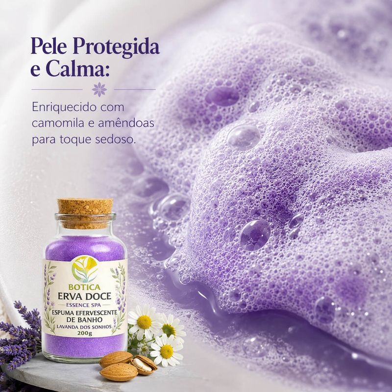 Espuma Efervescente de Banho Lavanda dos Sonhos 200g