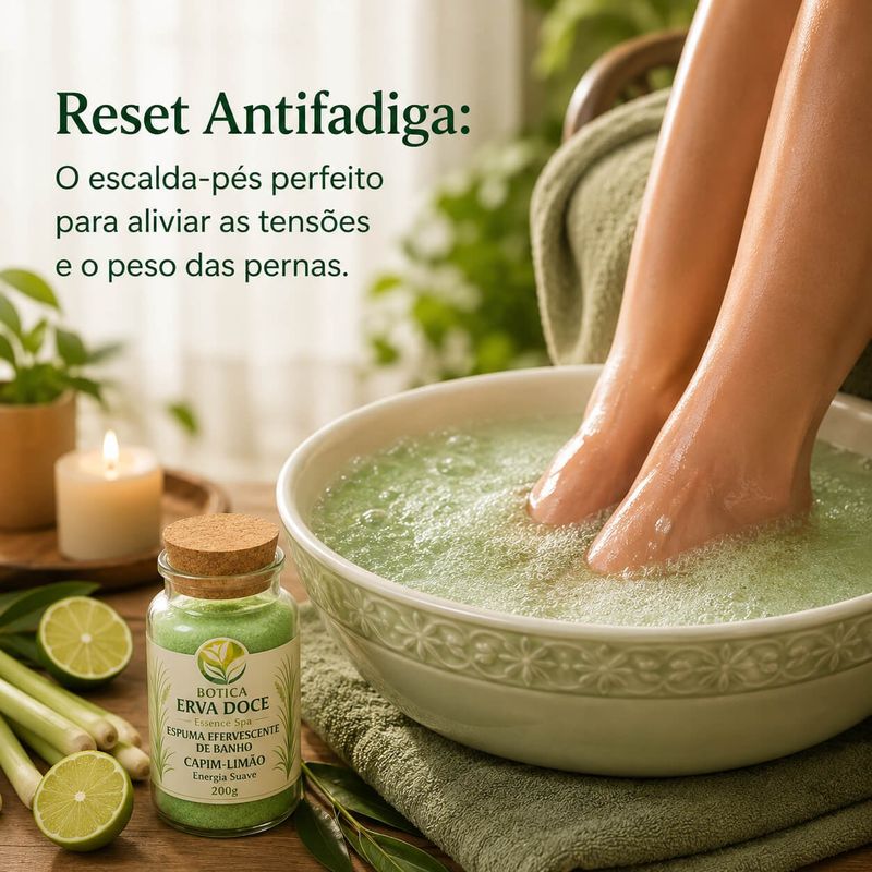 Espuma Efervescente de Banho Capim Limão 200g Energia Suave