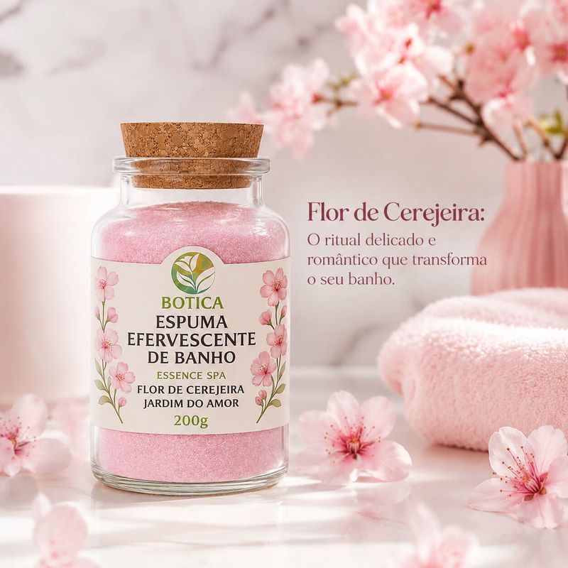 Espuma Efervescente de Banho Flor Cerejeira 200g Romantismo