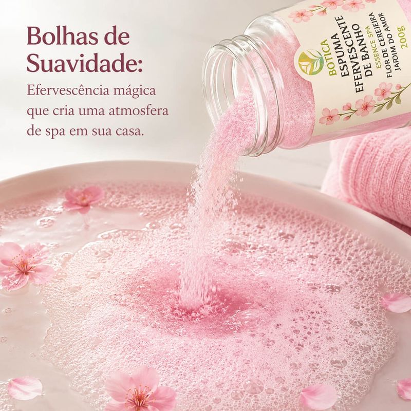 Espuma Efervescente de Banho Flor Cerejeira 200g Romantismo